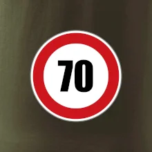 Dopravní značka - omezení rychlosti 70