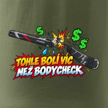 Zlomená hokejka bolí víc než bodycheck