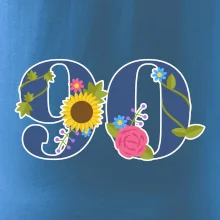 Květinové číslo kreslené - 90