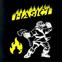 Hasič stojící - nápis hasiči - Velký nápis  na zádech