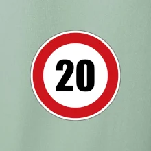 Dopravní značka - omezení rychlosti 20