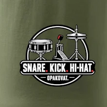Snare kick hi-hat opakovat - bubenické trio