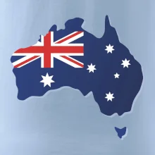 Austrálie - vlajka mapa