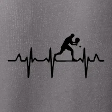 EKG stolní tenista stojící