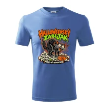 Halloweenský černý kocour čeká na podrbání