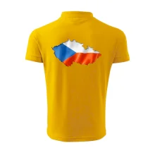 Česká vlajka v obrysu republiky