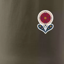 Folklor na prsu květina kulatá