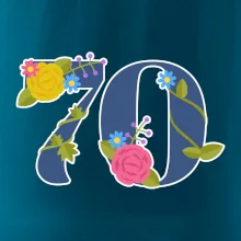 Květinové číslo kreslené - 70