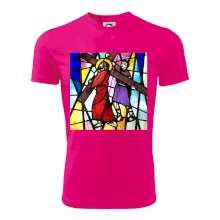 Vitráž - Ježíš a kříž