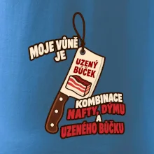 Vůně nafty dýmu a uzeného bůčku
