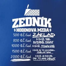 Hodinová mzda zedník