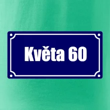 Jméno a věk - uliční cedule - modrá