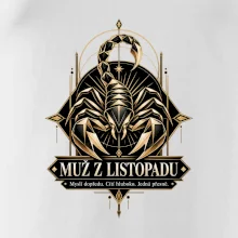 Muž z listopadu geometrický zlatý štír