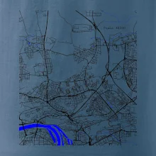 Praha 18200 - Mapa s vodními toky