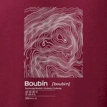 Boubín - vrstevnice v obdélníku