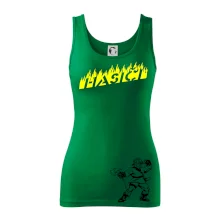 Hasič stojící - nápis hasiči - Velký nápis  na zádech