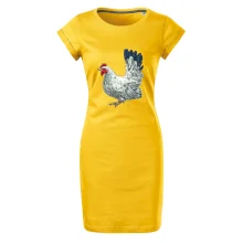 Slepice kreslená bílá