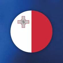 Vlajka Malta kulatá na prso