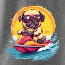 Mops na vodním skútru