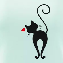 Zamilovaná kočka zezadu