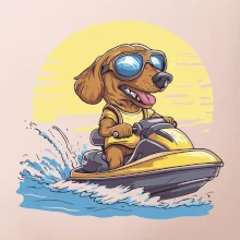 Jezevčík na vodním skútru