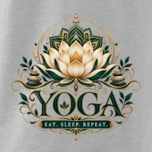 Jógový lotos a mandala eat sleep repeat