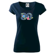 Květinové číslo kreslené - 80