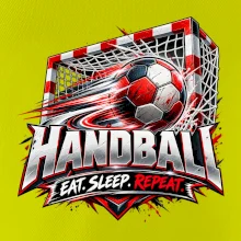 Házenkářský míč v brance eat sleep repeat