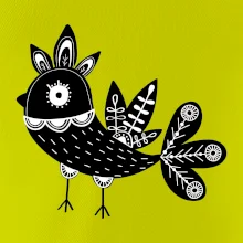 Ptáček černobílý folklór