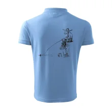 Kreslený rybář na pařezu