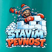 Rodinná vánoční trička - Stavím pevnost táta sněhová bitva