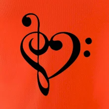 Houslový klíč srdce