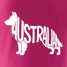 Australský Ovčák - nápis v těle