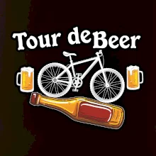 Tour de beer - kolo - pivo a nápis na zádech