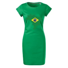 Brazílie vlajka v mapě