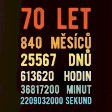 Narozeniny 70 přepočet času