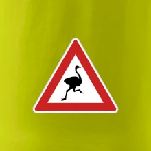 Dopravní značka - Pozor pštros