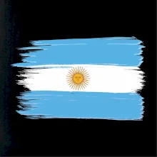 Argentina vlajka kreslená štětkou