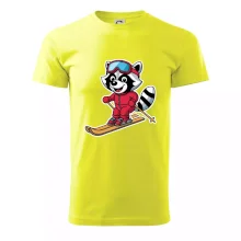 Mýval na lyžích - kreslený