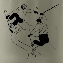 Lyžovaní - kresleny obrázek