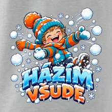 Rodinná vánoční trička - Házím všude dítě sněhová bitva