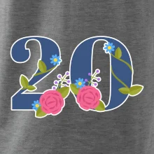Květinové číslo kreslené - 20