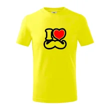 i love mustache - obrys