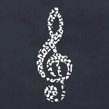 Houslový klíč z not