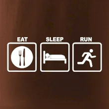 Eat sleep run čtverce