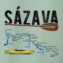 Mapa řeky Sázavy