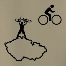 Mapa ČR + kolo na prsu