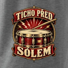 Ticho před sólem - vintage bubenický emblém