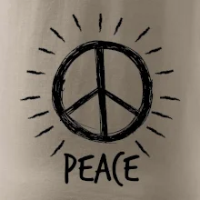 Peace symbol černobílý