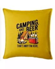 Černý nápis nápis Camping and beer